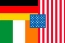 German Irish USA Flags