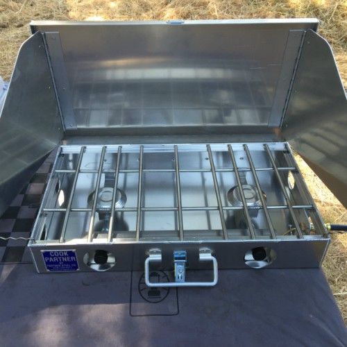 Partner Steel | 2 Burner 22 Camp Stove with WindScreen | ORCCGear.com