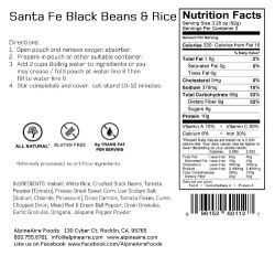 AlpineAire Foods Santa Fe Black Beans and Rice #2