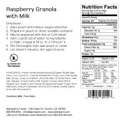 AlpineAire Foods Raspberry Granola with Milk #2
