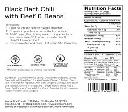 AlpineAire Foods Black Bart Chili with Beef and Beans #2