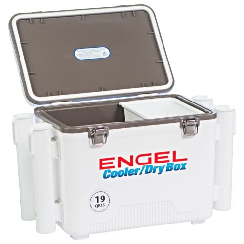Engel, 19 Qt Cooler Dry Box with Rod Holder