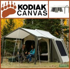 Kodiak Canvas 12x9 ft Cabin Tent Deluxe Awning #1
