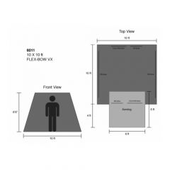Kodiak Canvas 10x10 ft Flex Bow VX Canvas Tent with Ground Tarp #6